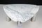 Eros Triangle Center Table in White Carrara Marble by Angelo Mangiarotti for Skipper, 1970s 6