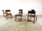 Set of 6 Oak and Leather Dining Chairs, 1970s, Set of 6 8
