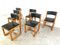 Set of 6 Oak and Leather Dining Chairs, 1970s, Set of 6 6