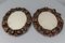 Oval Carved Walnut Picture Frames with Flowers, 1920s, Set of 2 10