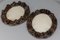 Oval Carved Walnut Picture Frames with Flowers, 1920s, Set of 2 6