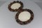 Oval Carved Walnut Picture Frames with Flowers, 1920s, Set of 2 7