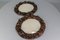 Oval Carved Walnut Picture Frames with Flowers, 1920s, Set of 2 3