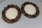 Oval Carved Walnut Picture Frames with Flowers, 1920s, Set of 2 5