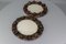 Oval Carved Walnut Picture Frames with Flowers, 1920s, Set of 2 8