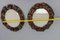 Oval Carved Walnut Picture Frames with Flowers, 1920s, Set of 2 13