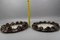 Oval Carved Walnut Picture Frames with Flowers, 1920s, Set of 2, Image 12