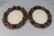 Oval Carved Walnut Picture Frames with Flowers, 1920s, Set of 2 11