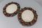 Oval Carved Walnut Picture Frames with Flowers, 1920s, Set of 2 20