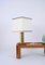 Table Lamp in Brass and White Silk Lampshade by Romeo Rega, Italy, 1970s, Image 2