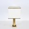 Table Lamp in Brass and White Silk Lampshade by Romeo Rega, Italy, 1970s 7