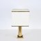 Table Lamp in Brass and White Silk Lampshade by Romeo Rega, Italy, 1970s, Image 7