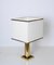 Table Lamp in Brass and White Silk Lampshade by Romeo Rega, Italy, 1970s 8