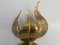 Italian Flower Shaped Gold Metal Wall Lamp, 1960s 8