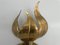 Lámpara de pared italiana en forma de flor de metal dorado, años 60, Imagen 8