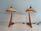 Vintage Italian Wooden and Woven Thread Shade Table Lamps, 1960s, Set of 2, Image 6