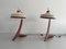 Vintage Italian Wooden and Woven Thread Shade Table Lamps, 1960s, Set of 2 1