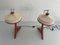 Vintage Italian Wooden and Woven Thread Shade Table Lamps, 1960s, Set of 2 4