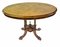 Victorian Oval Side Table in Walnut Inlay Cabriole Leg, Image 5
