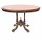 Victorian Oval Side Table in Walnut Inlay Cabriole Leg, Image 1