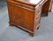 Vintage Figured Walnut Pedestal Desk, 1920 9