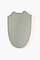 Espejo italiano Shield con marco de latón al estilo de Gio Ponti, Imagen 1