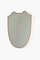 Italian Brass Framed Shield Mirror in the style of Gio Ponti 1