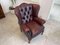 Chesterfield Wingback Armchair in Leather, Image 24