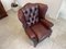 Chesterfield Wingback Armchair in Leather, Image 10