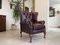 Chesterfield Wingback Armchair in Leather 1