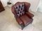 Fauteuil à Oreilles Chesterfield en Cuir 23