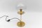 Mid-Century Moderne Tischlampe aus Messing & Glas, 1960er 4