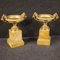 Gilded Bronze and Yellow Marble Risers, 1930s, Set of 2 1