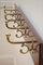 Victorian Brass Coat Hooks Rack, 1880s 3