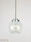 Mid-Century Italian Chrome and Murano Glass Pendant Lamp, Image 1