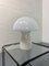 Lámpara de mesa hongo de vidrio blanco, años 80, Imagen 1