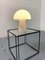 Mushroom White Glass Table Lamp, 1980s 7