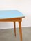 Mid-Century Italian Wooden Dining Table with Chairs in Blue, Set of 5 15