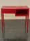 Bureau Rouge avec Tiroir et Compartiment, 1950s 1