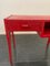Roter Schreibtisch mit Schublade und Fach, 1950er 9