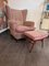 Vintage Lounge Chair with Foot Stools, 1980s, Set of 2, Image 14