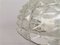 Large Portuguese Round Clear Glass Ceiling or Wall Lamp, 1990s 5