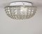 Large Portuguese Round Clear Glass Ceiling or Wall Lamp, 1990s 1