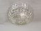 Large Portuguese Round Clear Glass Ceiling or Wall Lamp, 1990s 2