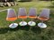 Orange Tulip Swivel Chairs attributed to Eero Saarinen & Knoll, 1956, Set of 4 2
