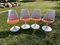 Orange Tulip Swivel Chairs attributed to Eero Saarinen & Knoll, 1956, Set of 4, Image 2