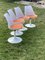 Orange Tulip Swivel Chairs attributed to Eero Saarinen & Knoll, 1956, Set of 4 6