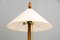 Lámpara de pie de madera con pantalla de tela, Viena, años 50, Imagen 11