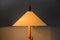 Lámpara de pie de madera con pantalla de tela, Viena, años 50, Imagen 8