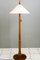 Floor Lamp in Wood with Fabric Shade, Vienna, 1950s 1